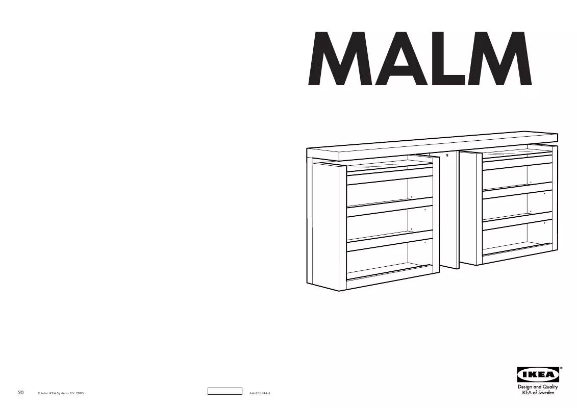 Mode d'emploi IKEA MALM 3 PIECE HEADBOARD/BED SHELF SET QUEEN