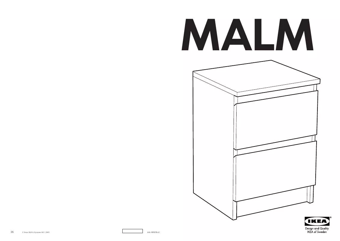 Mode d'emploi IKEA MALM CHEST W/ 2DRAWERS 16X22
