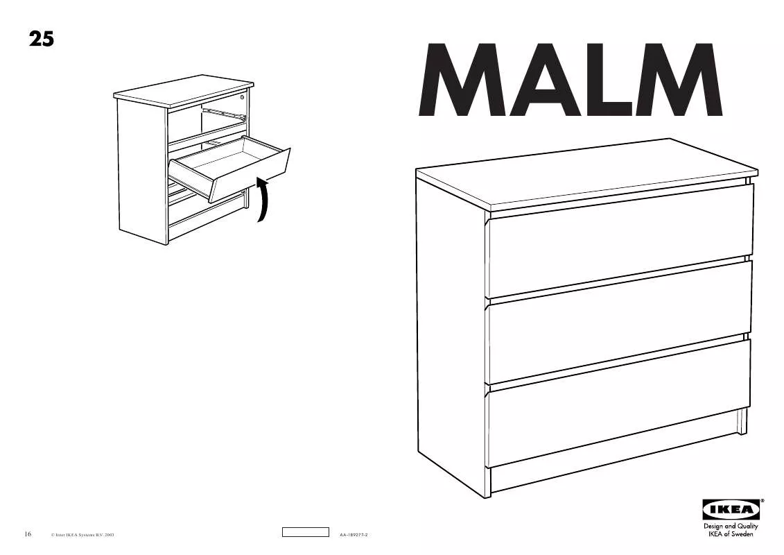 Mode d'emploi IKEA MALM CHEST W/ 3DRAWERS 32X31
