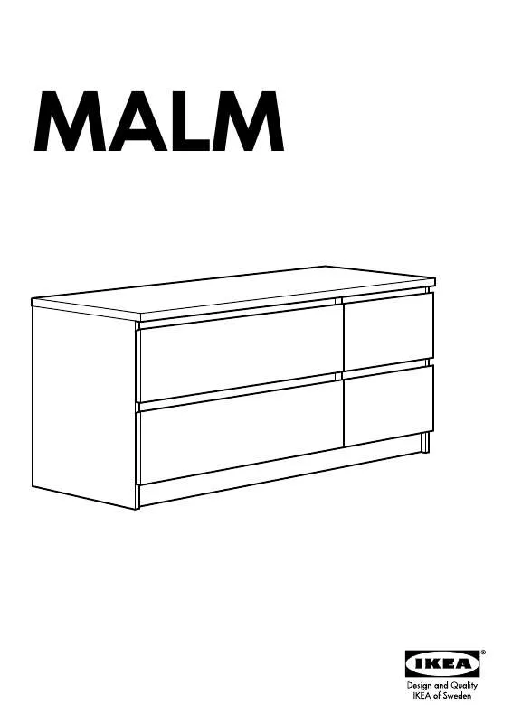 Mode d'emploi IKEA MALM CHEST W/ 4 DRAWERS 47X21