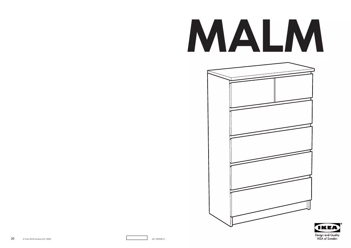 Mode d'emploi IKEA MALM CHEST W/ 6 DRAWERS 32X48