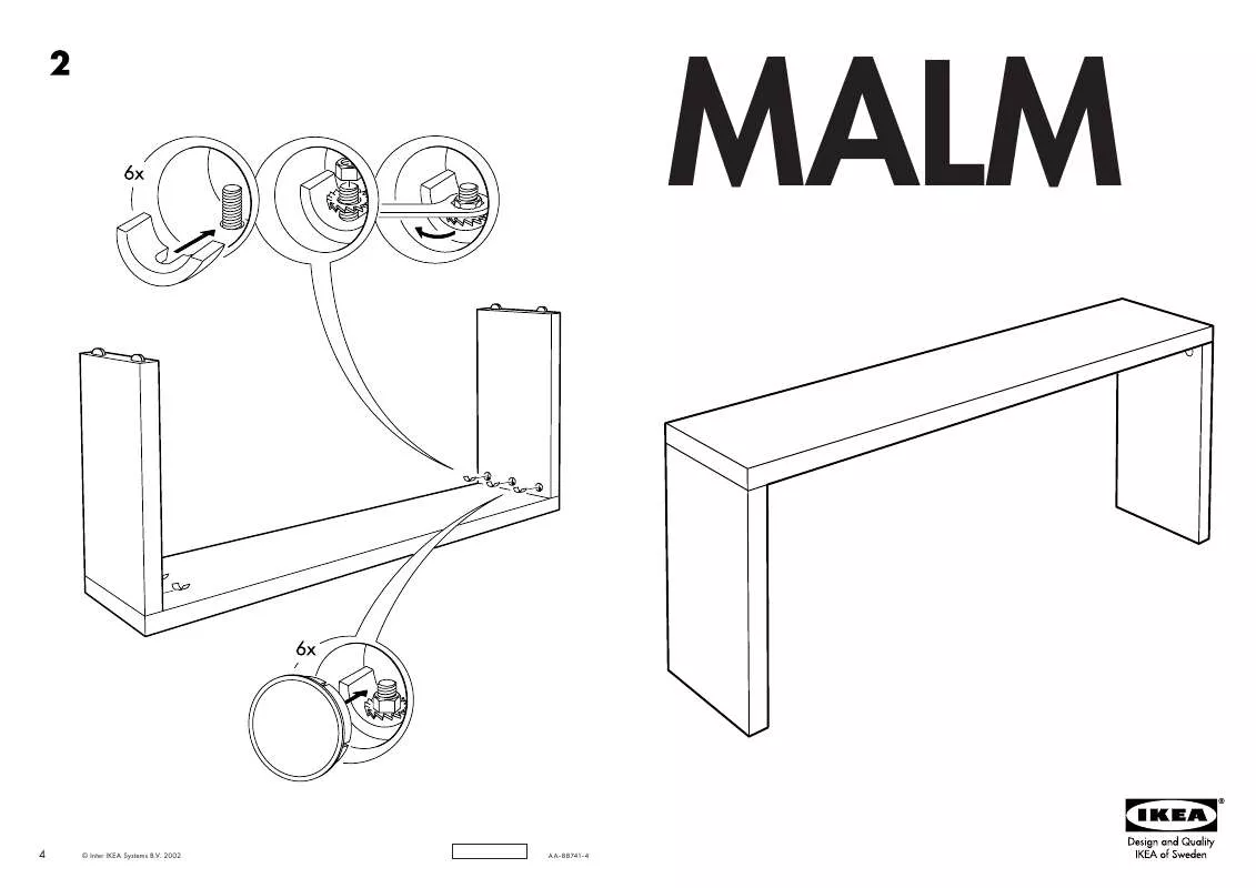 Mode d'emploi IKEA MALM OCCASIONAL TABLE 75 1/4X28 7/8