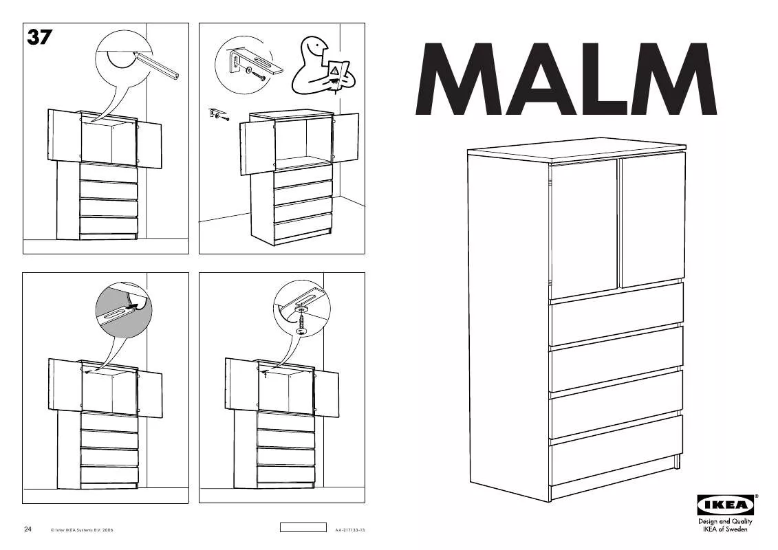 Mode d'emploi IKEA MALM TV STORAGE UNIT 37X65