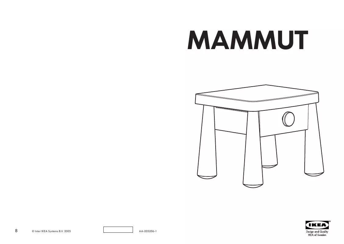 Mode d'emploi IKEA MAMMUT BEDSIDE TABLE