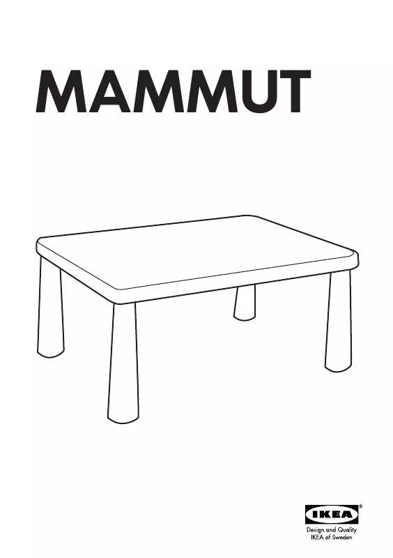 Mode d'emploi IKEA MAMMUT CHILD TABLE