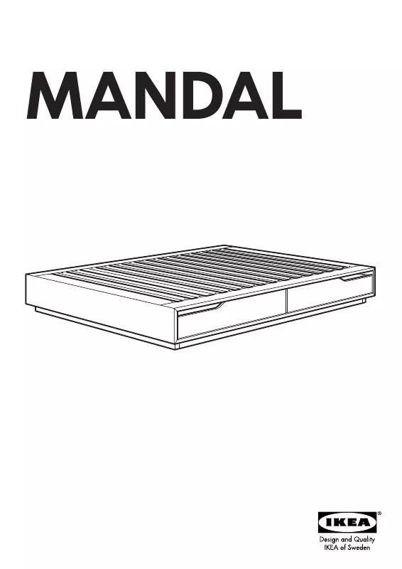 Mode d'emploi IKEA MANDAL BEDFRAME W/ STORAGE BOX FULL/DOUBLE