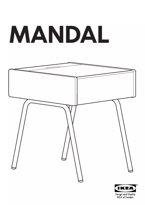 Mode d'emploi IKEA MANDAL BEDSIDE TABLE 18X19