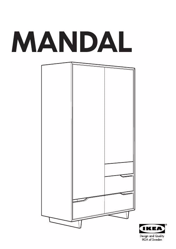 Mode d'emploi IKEA MANDAL WARDROBE W/ 2DOORS & 4DRAWERS 47X82