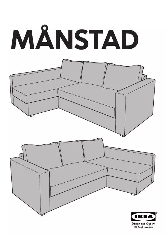 Mode d'emploi IKEA MANSTAD CORNER SOFA BED