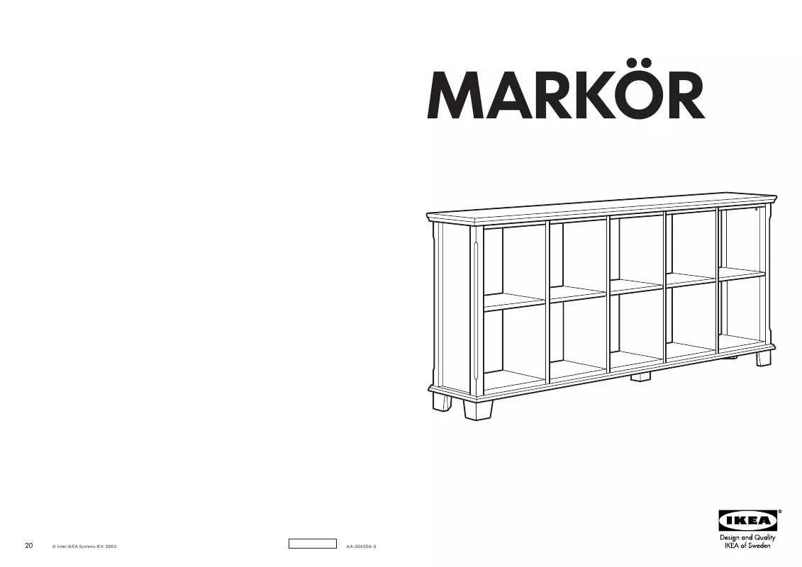 Mode d'emploi IKEA MARKÖR BOOKCASE 73 1/4X33 7/8