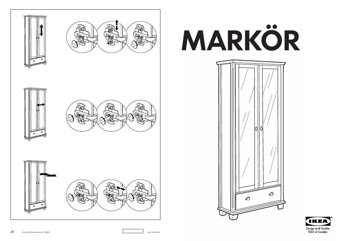 Mode d'emploi IKEA MARKÖR GLASS-DOOR CABINET 35X76