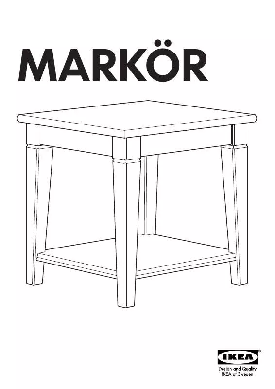 Mode d'emploi IKEA MARKÖR SIDE TABLE 21 5/8X21 5/8