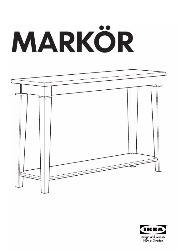 Mode d'emploi IKEA MARKÖR SOFA TABLE 47X14X30