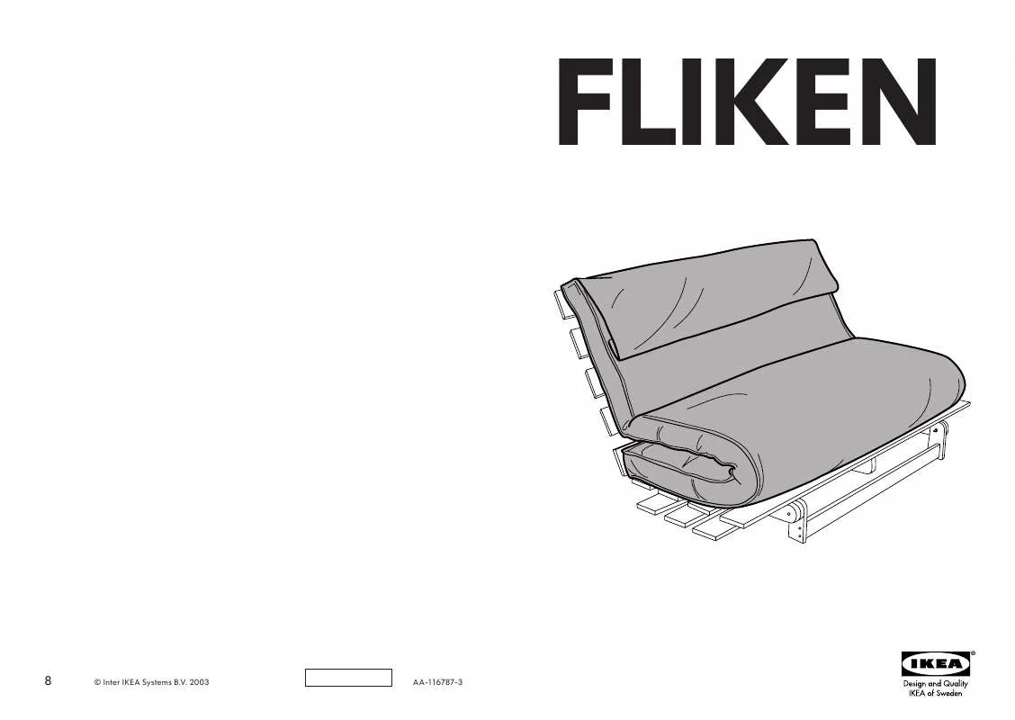 Mode d'emploi IKEA MASSUM FLIKEN FUTON SOFA COVER