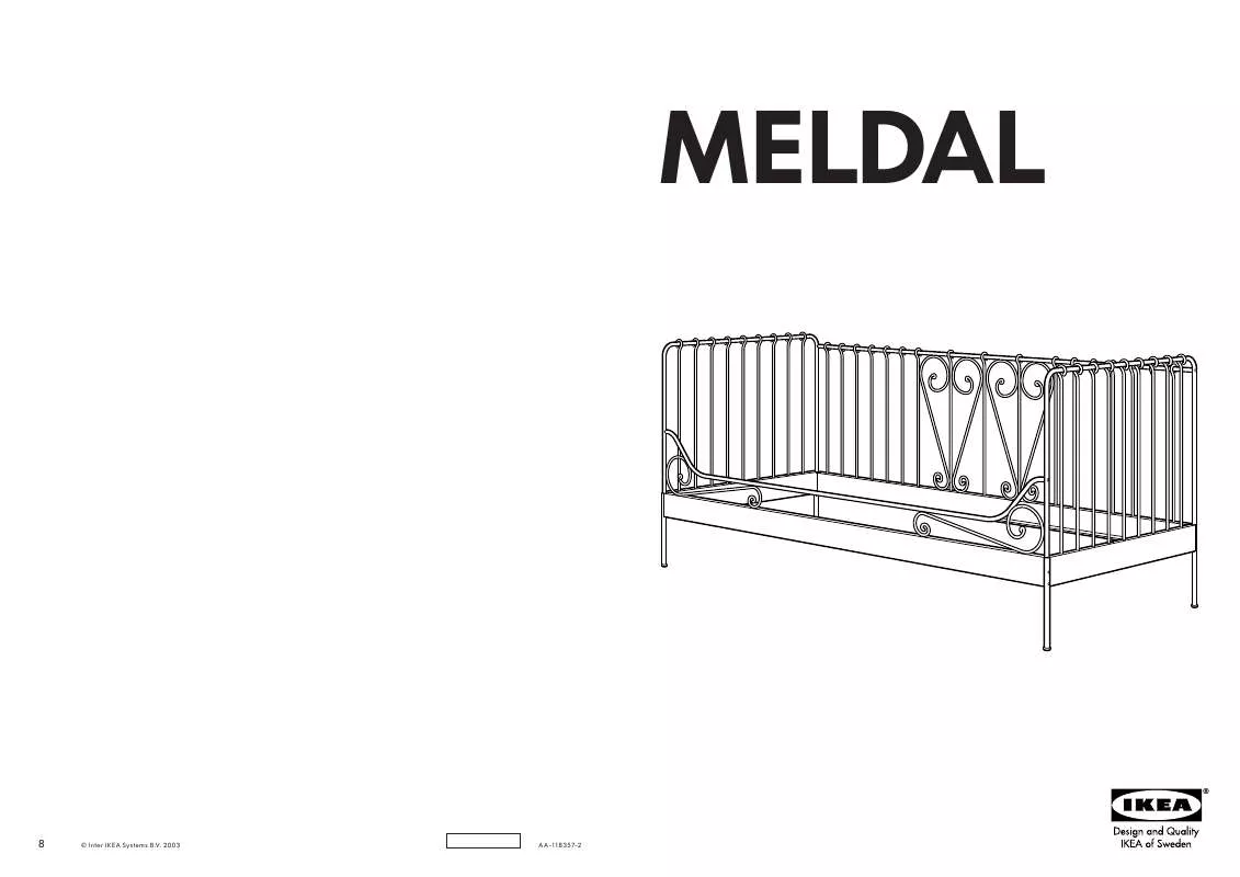 Mode d'emploi IKEA MELDAL DAYBED FRAME TWIN