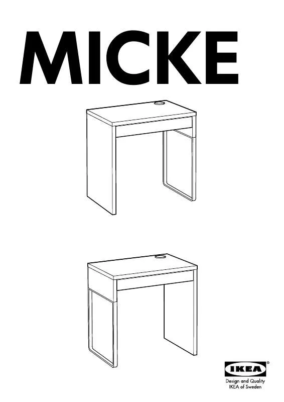 Mode d'emploi IKEA MICKE DESK 28X19