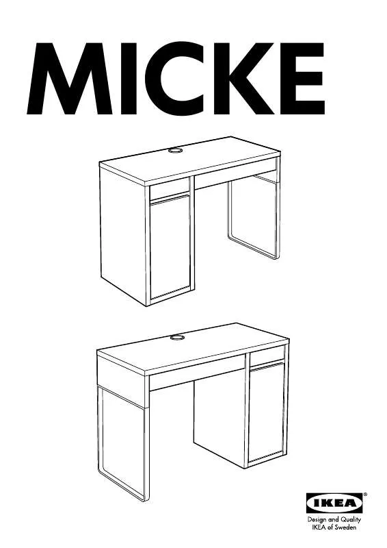 Mode d'emploi IKEA MICKE DESK 41X19