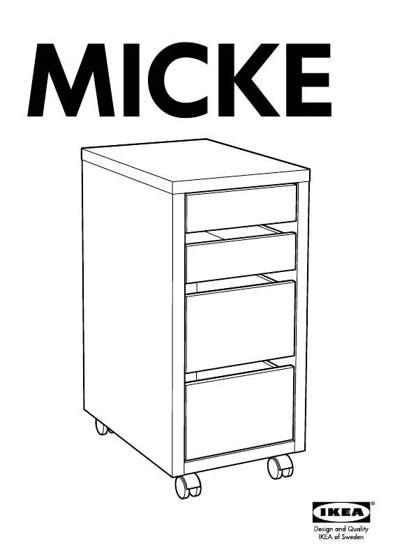 Mode d'emploi IKEA MICKE DRAW UNIT ON CASTORS 13X29