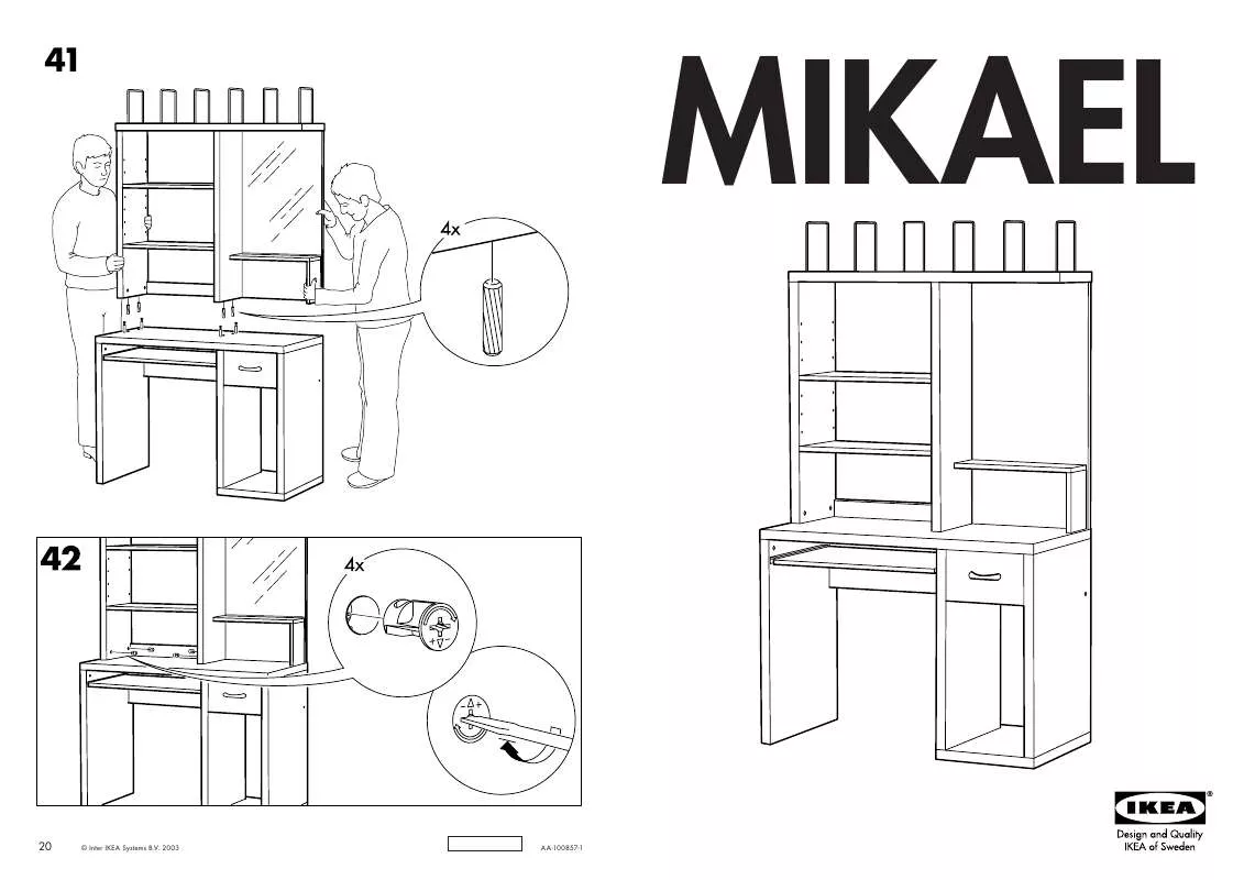 Mode d'emploi IKEA MIKAEL COMPUTER WORKSTATION 41X20