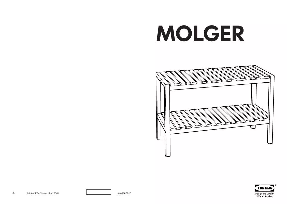 Mode d'emploi IKEA MOLGER BENCH WALNUT
