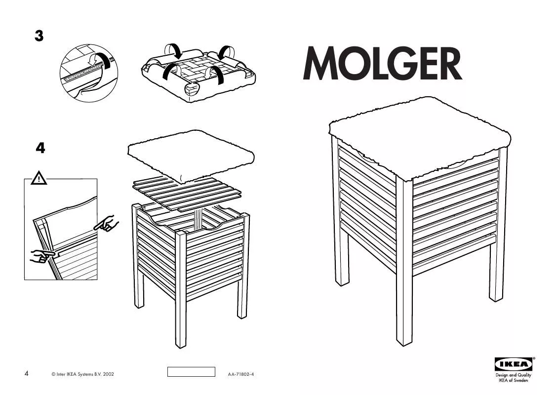 Mode d'emploi IKEA MOLGER STORAGE SEAT