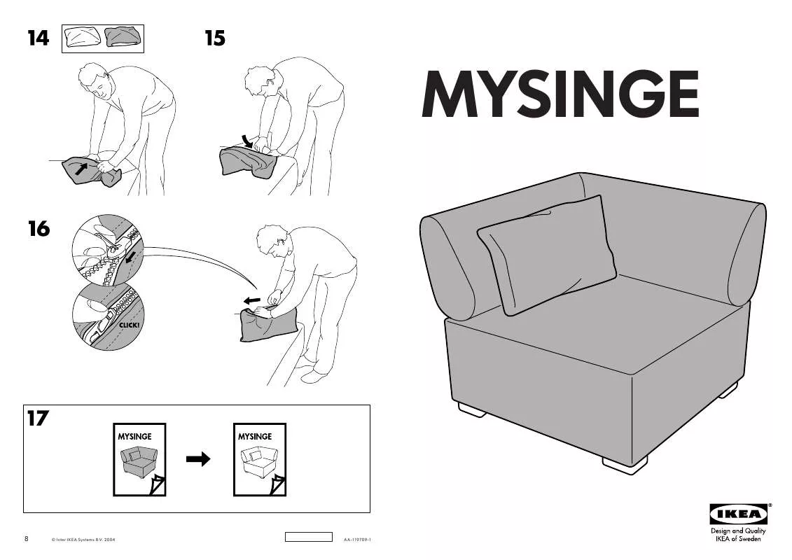 Mode d'emploi IKEA MYSINGE COVER FOR CORNER SEAT
