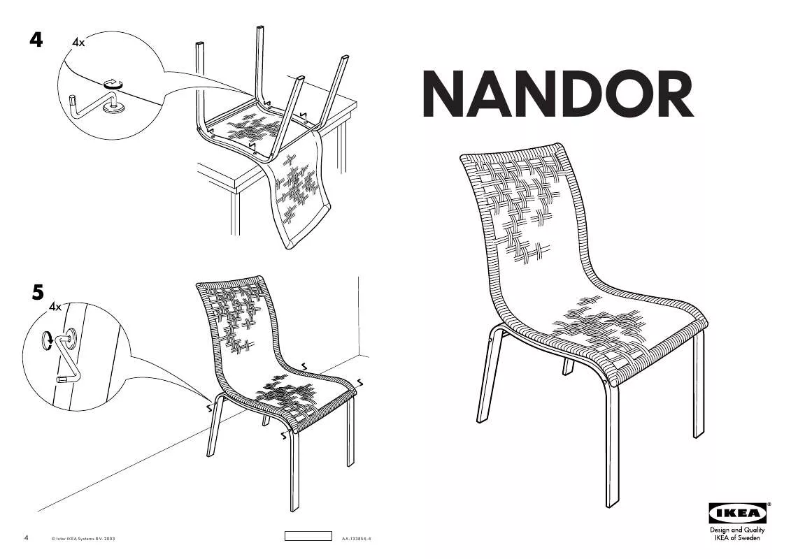 Mode d'emploi IKEA NANDOR CHAIR