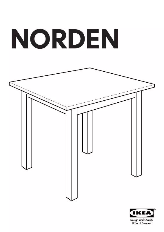 Mode d'emploi IKEA NORDEN DINING TABLE 29X29