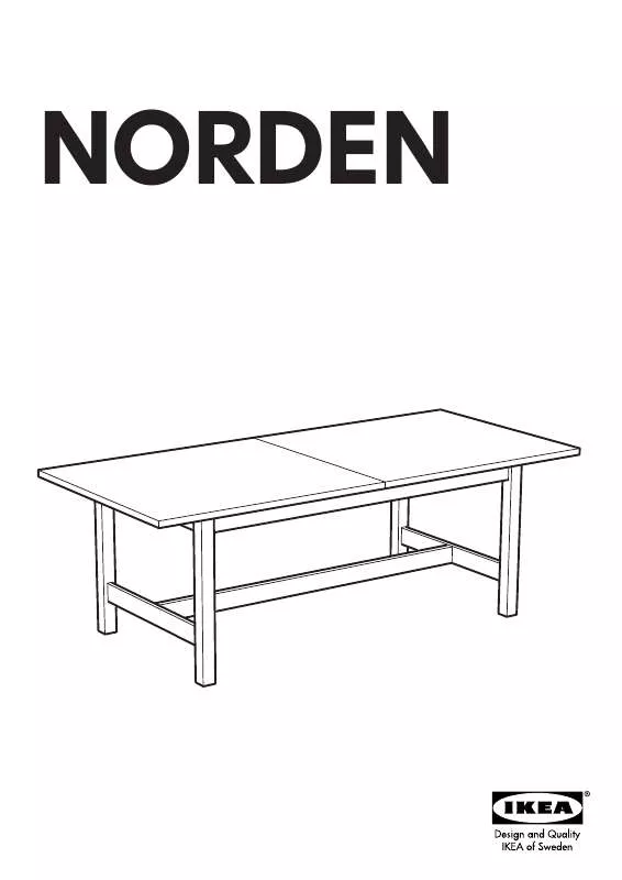 Mode d'emploi IKEA NORDEN DINING TABLE 87/105X39