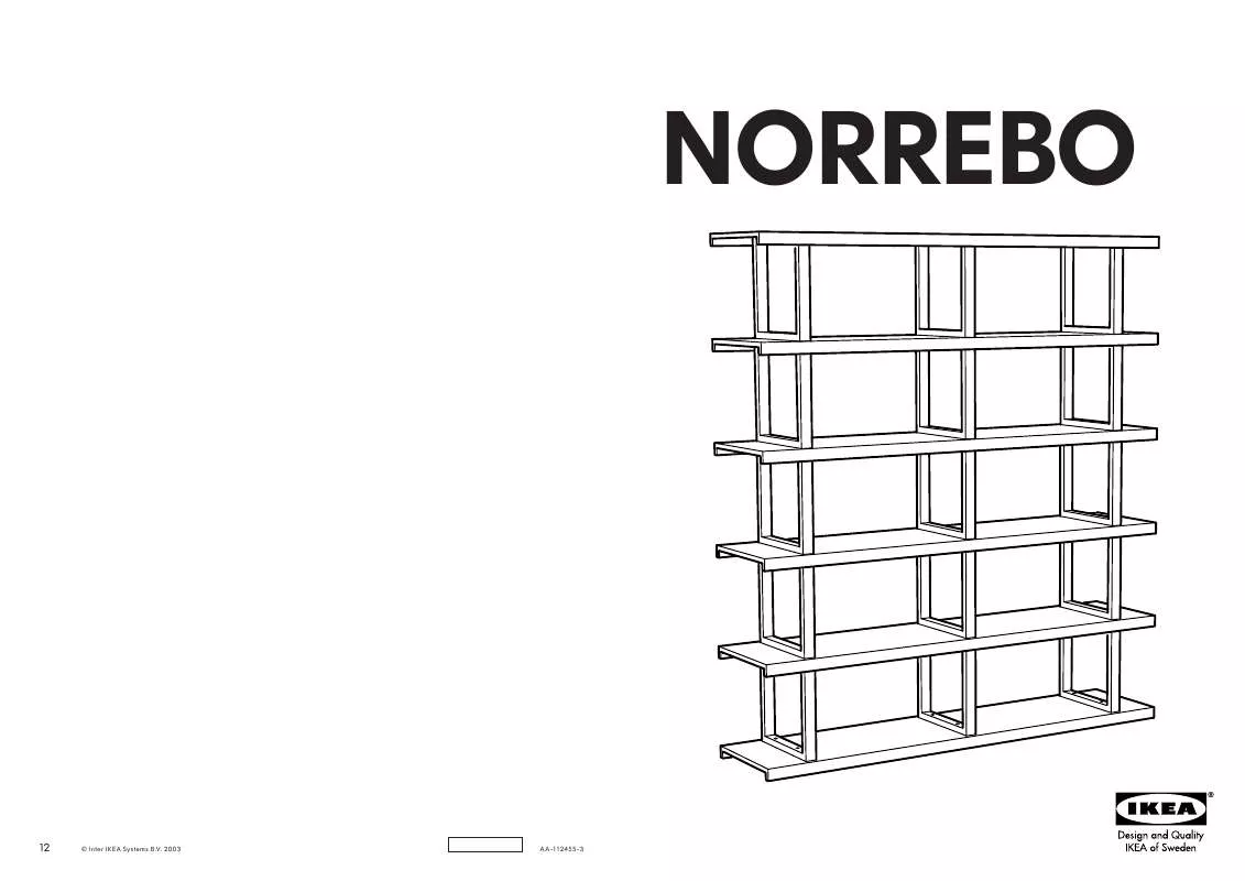 Mode d'emploi IKEA NORREBO SHELVING UNIT 72 7/8X78 3/8