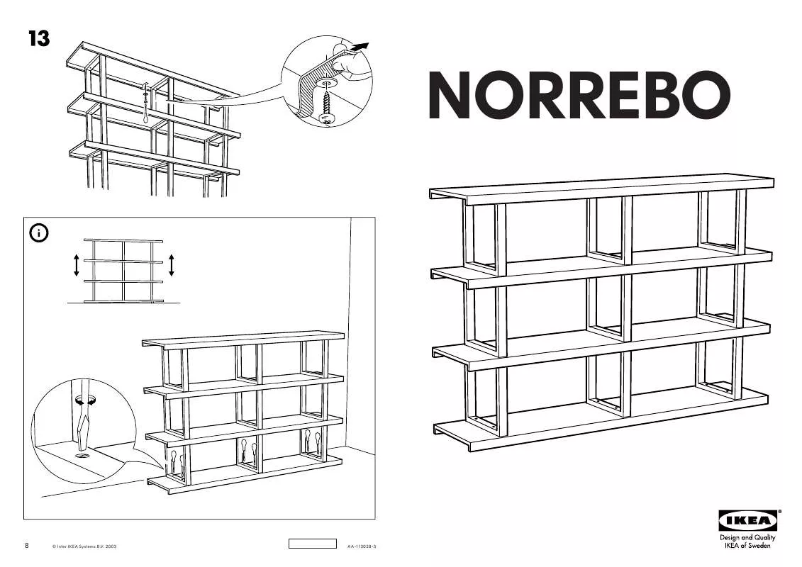 Mode d'emploi IKEA NORREBO SHELVING UNIT 72X47