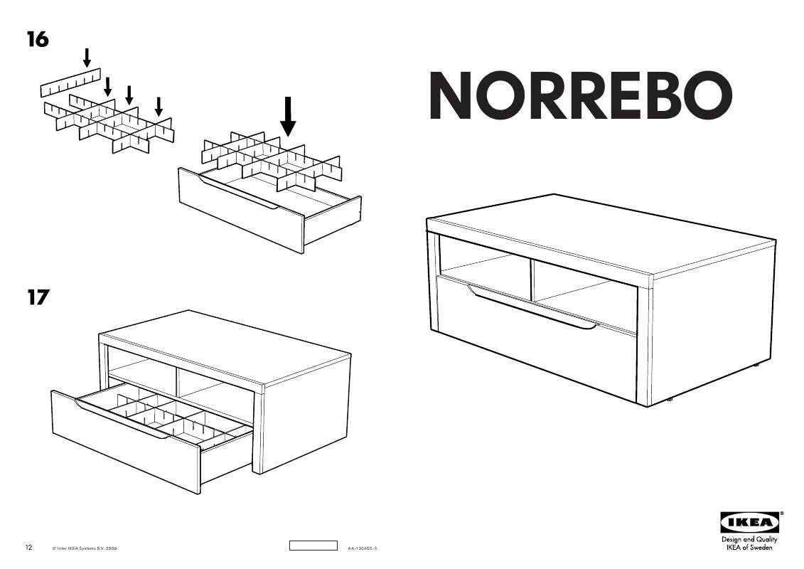 Mode d'emploi IKEA NORREBO TV UNIT 44 1/8X17 3/8