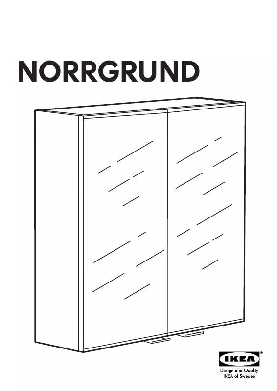 Mode d'emploi IKEA NORRGRUND MIRROR CABINET 24X8X26