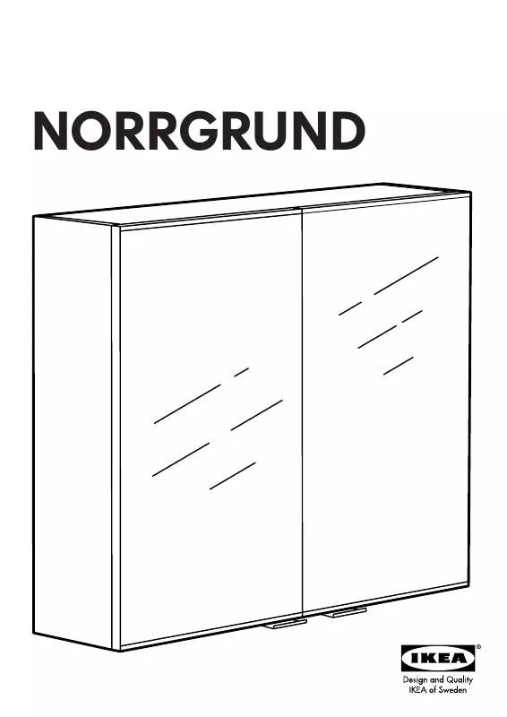 Mode d'emploi IKEA NORRGRUND MIRROR CABINET 32X8X26