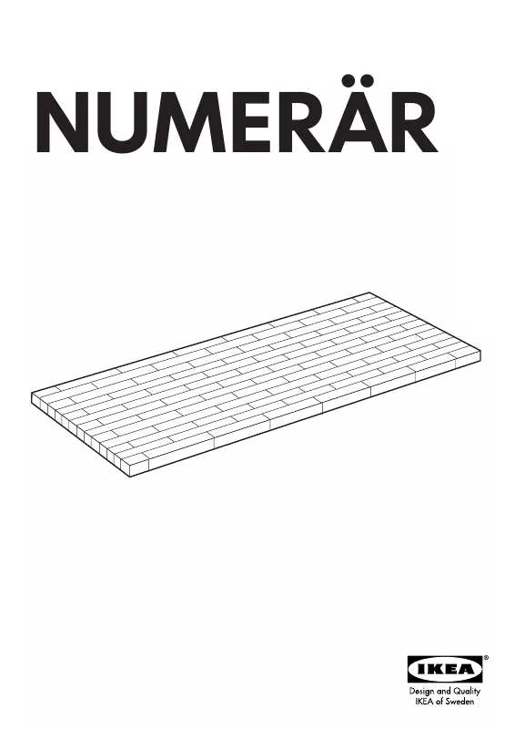 Mode d'emploi IKEA NUMERÄR COUNTERTOP 49 5/8X25 5/8