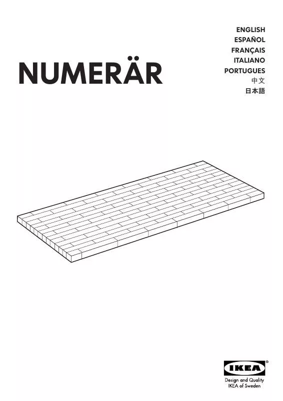 Mode d'emploi IKEA NUMERÄR COUNTERTOP 73 1/4X39 3/8