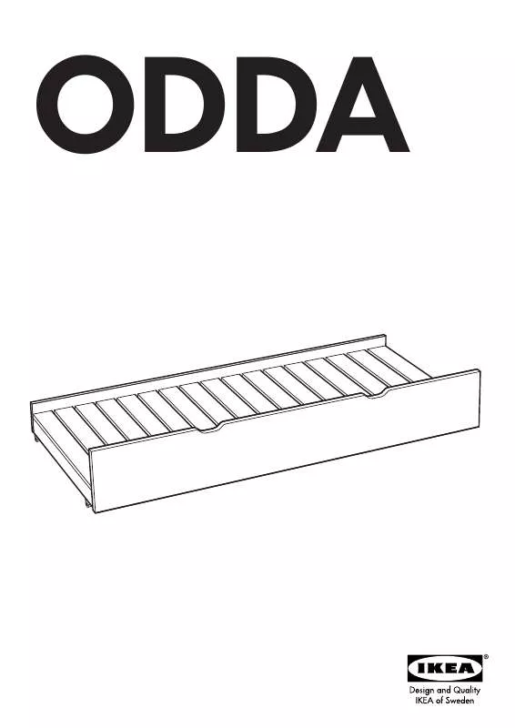 Mode d'emploi IKEA ODDA PULL OUT BED TWIN