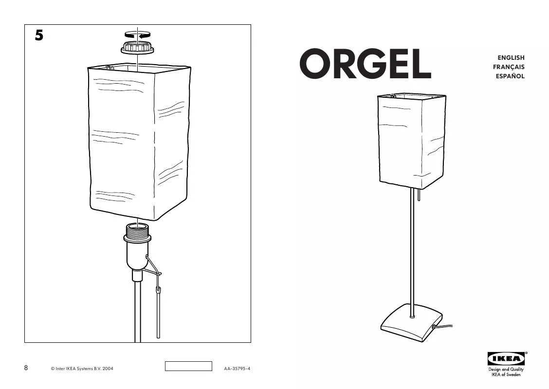 Mode d'emploi IKEA ORGEL FLOOR LAMP