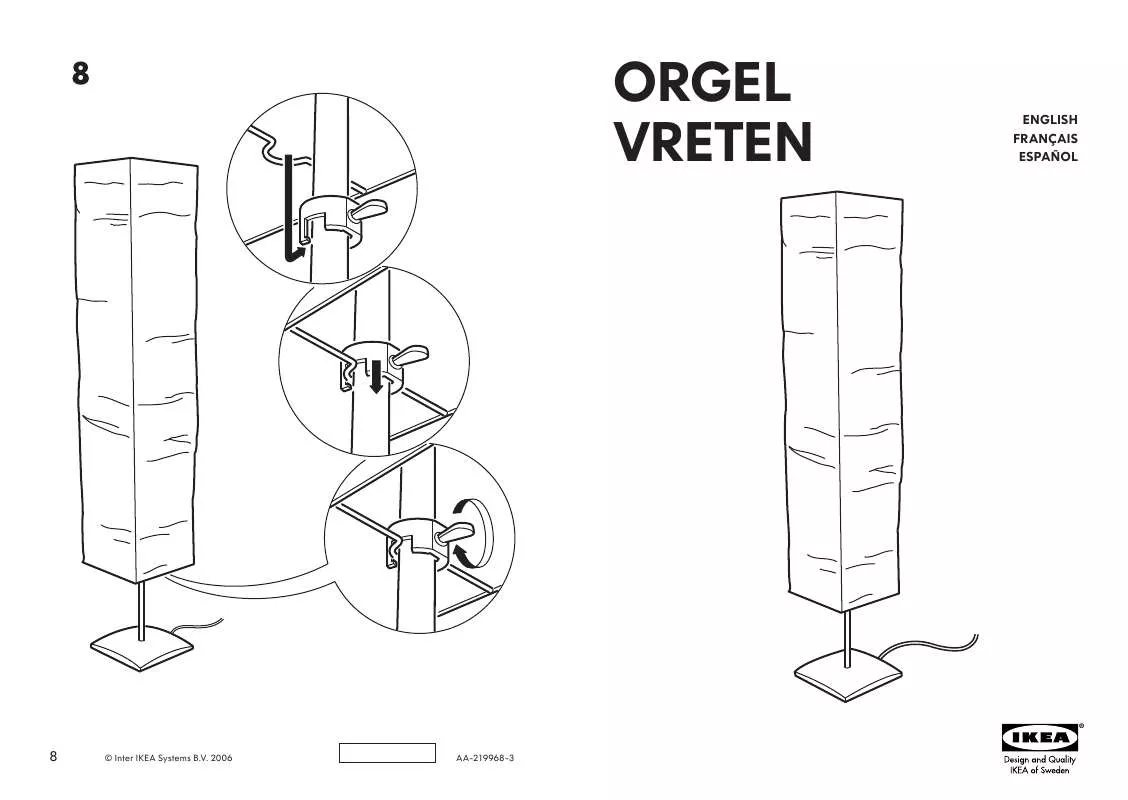 Mode d'emploi IKEA ORGEL VRETEN FLOOR LAMP