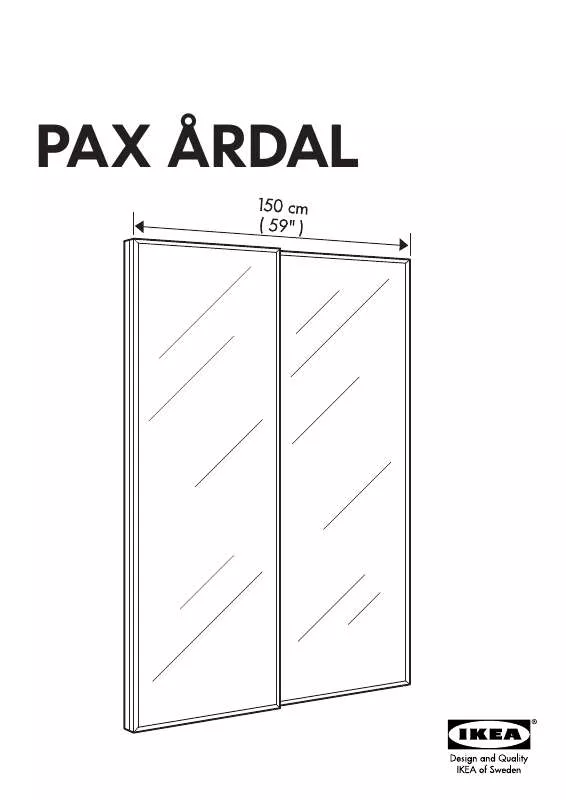 Mode d'emploi IKEA PAX ARDAL SLIDING DOOR 59X93