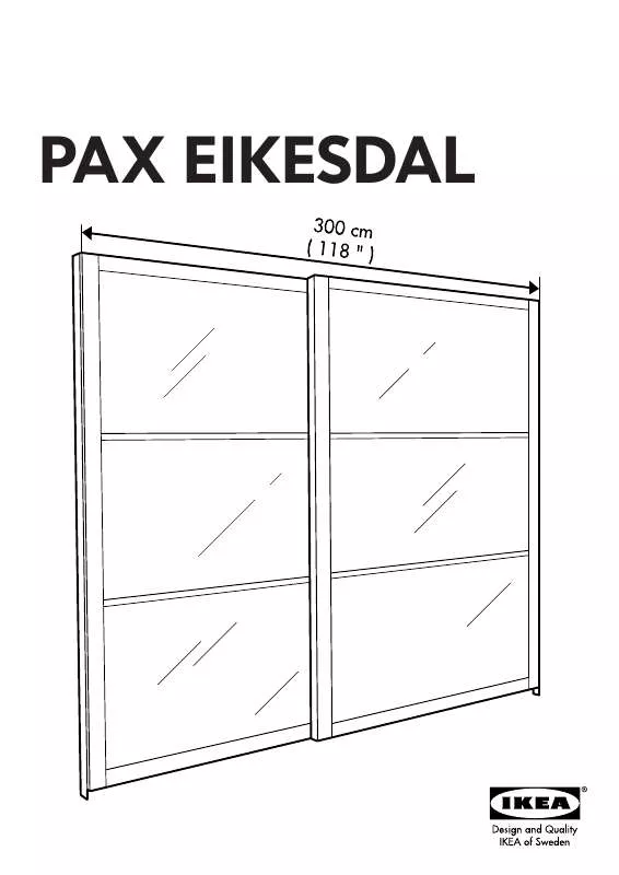 Mode d'emploi IKEA PAX EIKESDAL SLIDING DOOR PAIR 118X93