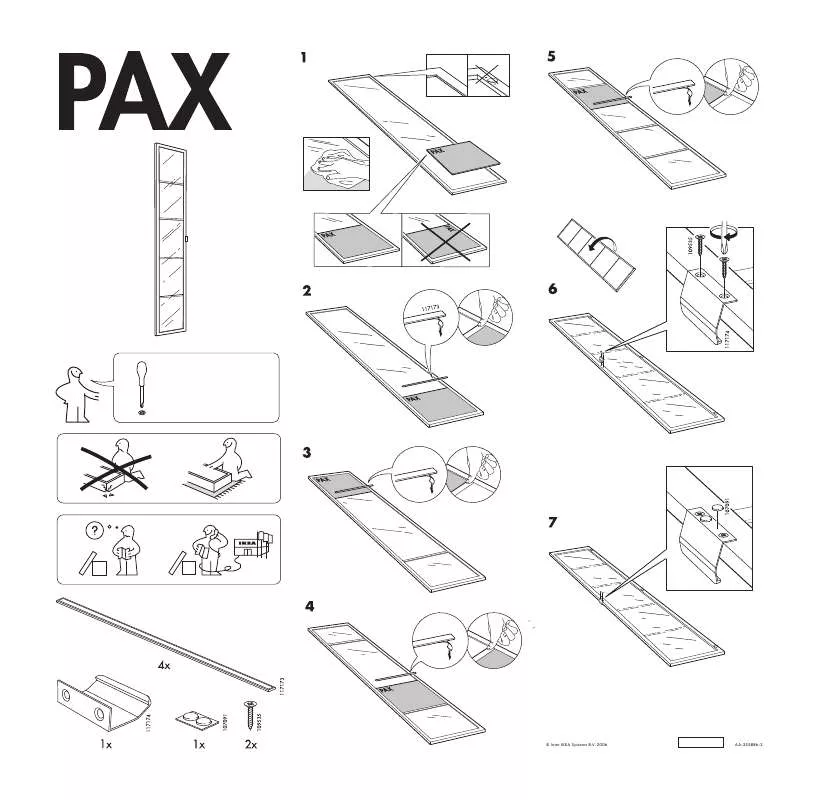 Mode d'emploi IKEA PAX FEVIK DOOR 20X90
