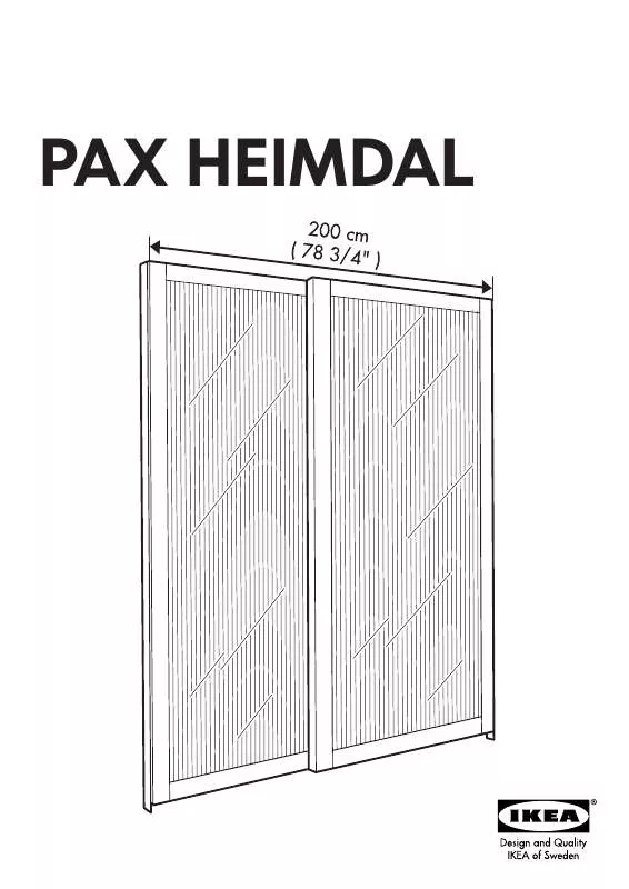 Mode d'emploi IKEA PAX HEIMDAL SLIDING DOOR PAIR 79X93