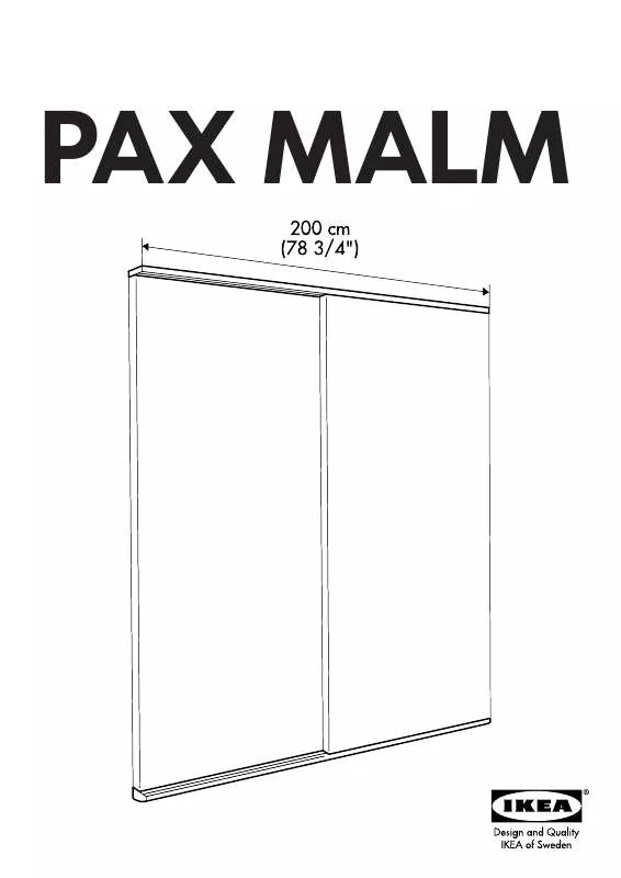 Mode d'emploi IKEA PAX MALM GUIDE RAIL 79X79