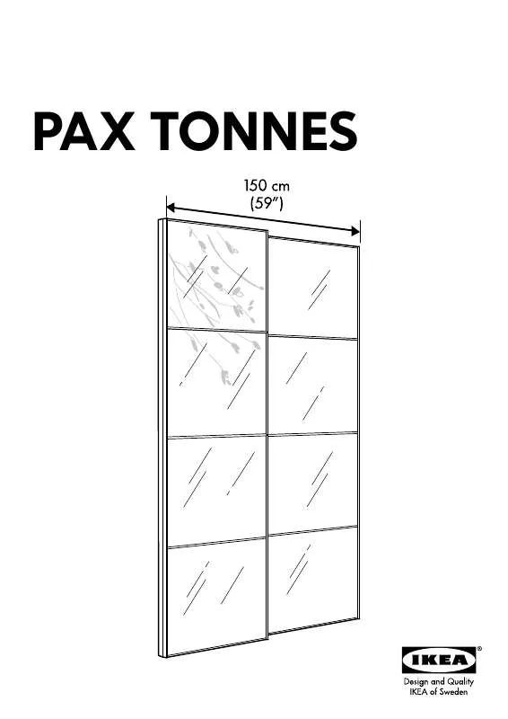 Mode d'emploi IKEA PAX TONNES SLIDING DOORS 59X93