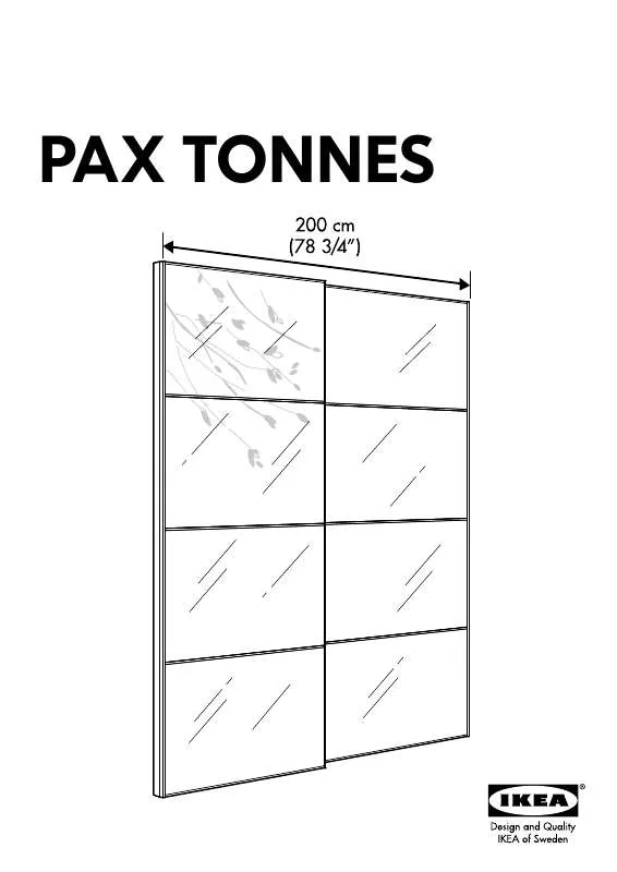 Mode d'emploi IKEA PAX TONNES SLIDING DOORS 79X93