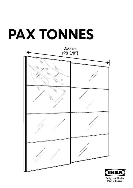 Mode d'emploi IKEA PAX TONNES SLIDING DOORS 98X93