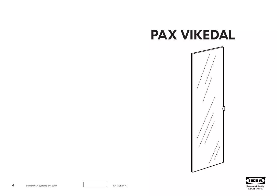 Mode d'emploi IKEA PAX VIKEDAL MIRROR DOOR 20X90