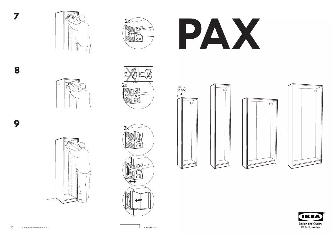Mode d'emploi IKEA PAX WARDROBE FRAME 20X14X79