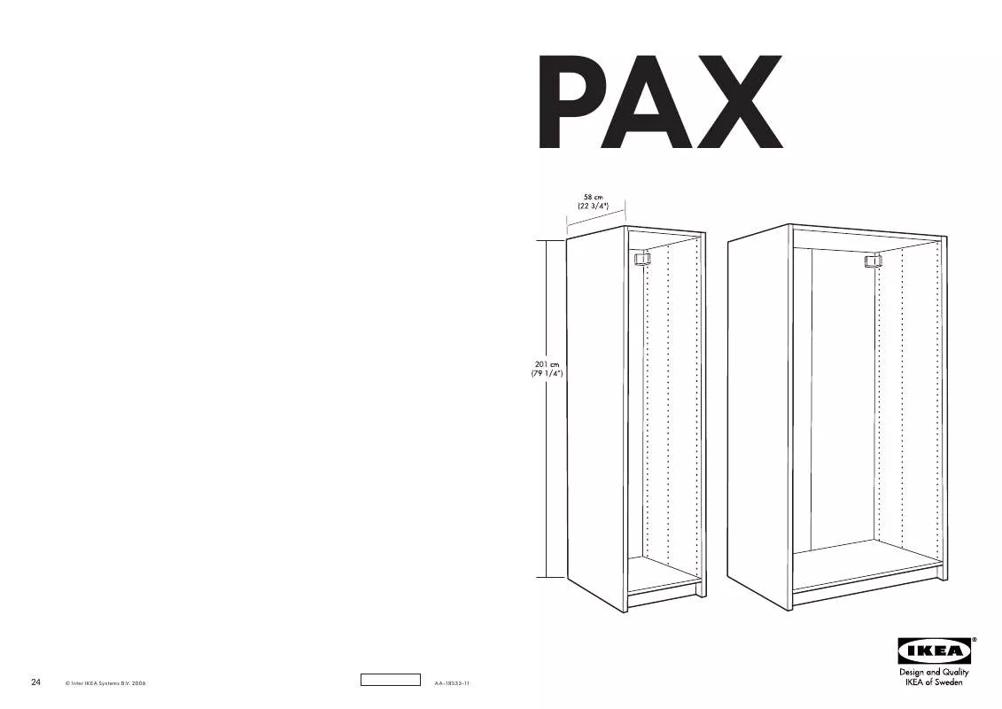 Mode d'emploi IKEA PAX WARDROBE FRAME 30X23X79